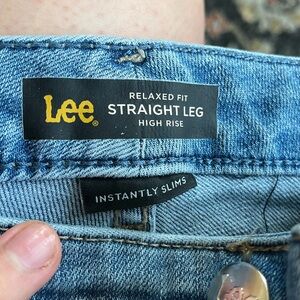 Lee straight leg high rise jeans